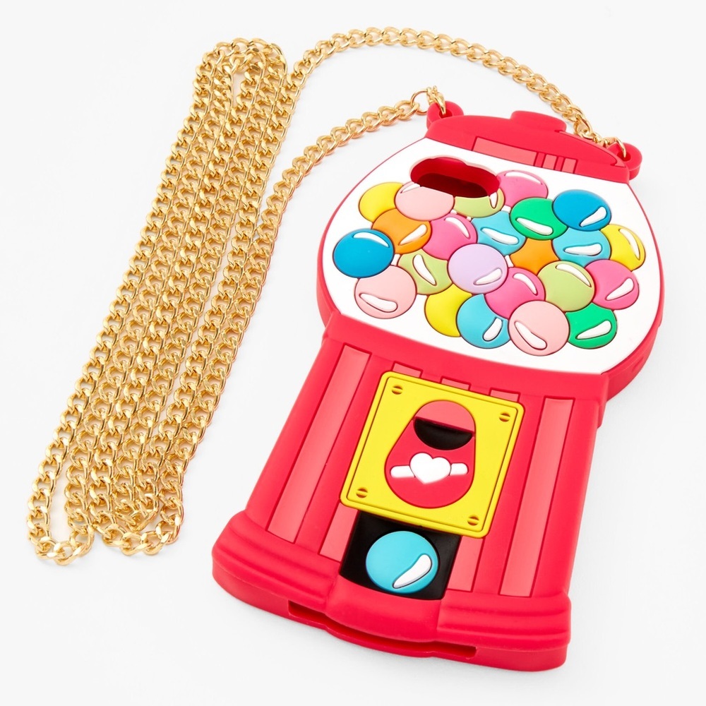 Apple iPhone 12/12Pro Phone Case Gumball Machine with Chain Lanyard NWT